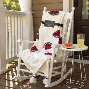 RACHEL ZOE Oversized Watermelon Tufted Decor Throw Blanket 50 x 70